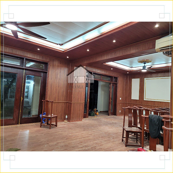 Công trình ốp nhựa giả gỗ tại chùa Sủi