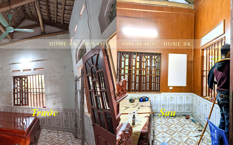 Cải tạo nhà cũ bằng tấm ốp nhựa