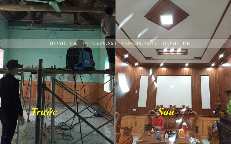 Cải tạo nhà cũ bằng tấm ốp nhựa