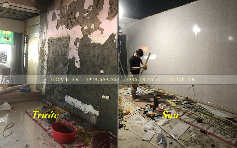 Cải tạo nhà cũ bằng tấm ốp nhựa