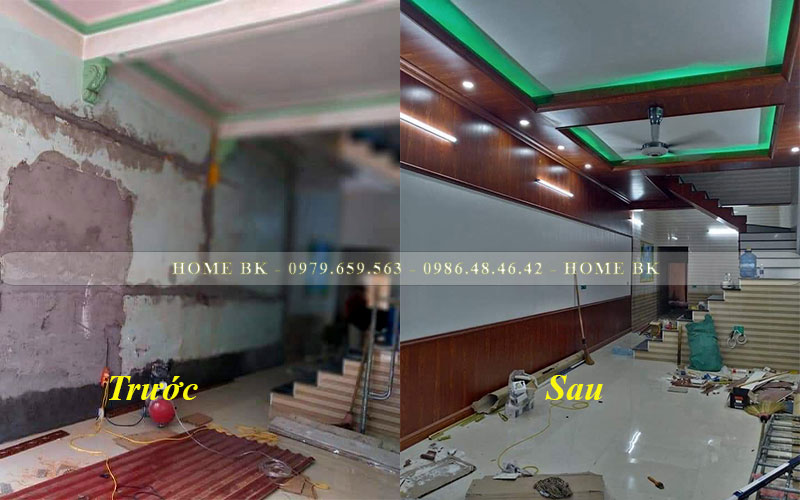 Cải tạo nhà cũ bằng tấm ốp nhựa