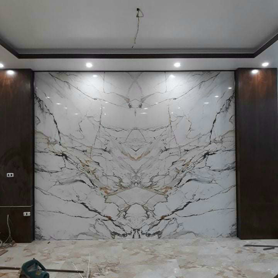 Vách nhựa ốp tường tranh in tráng gương trên nền pvc